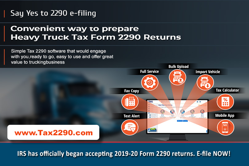 Taxpayers can file Form 2290 electronically to pay heavy highway