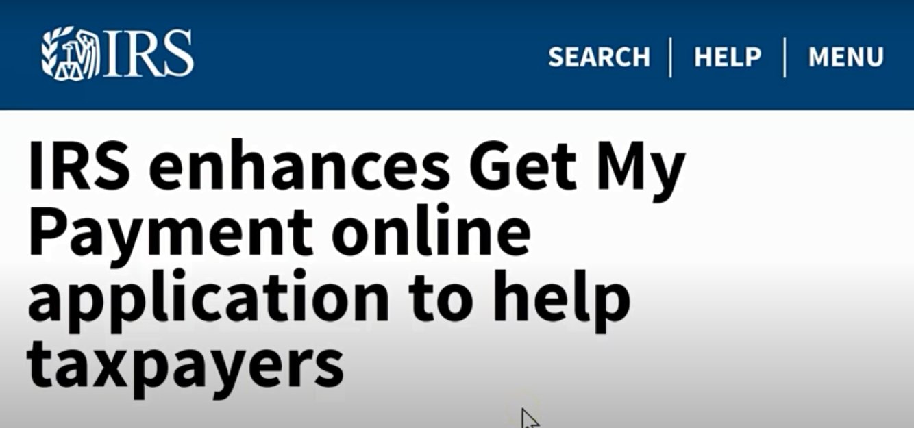 The IRS Enhances “Get My Payment” Online Application To Help Americans ...