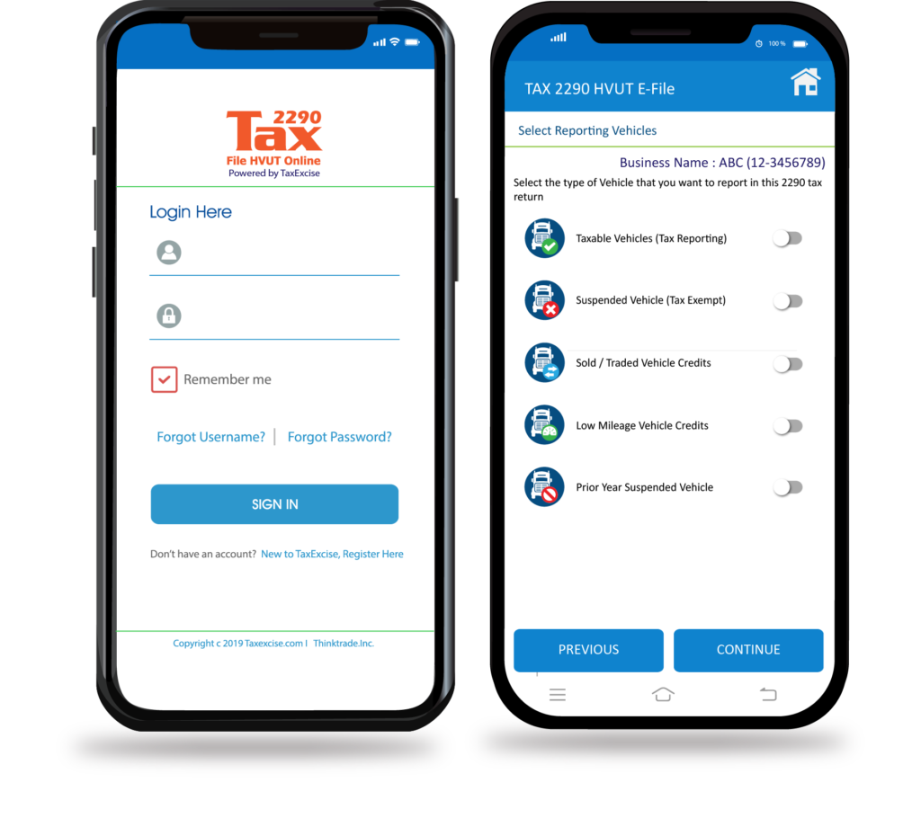 Tax2290 Mobile App